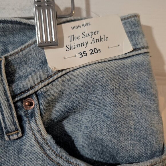NWT Abercrombie & Fitch | High Rise Super Skinny Jeans with Criss-Cross Waist - Picture 7 of 10